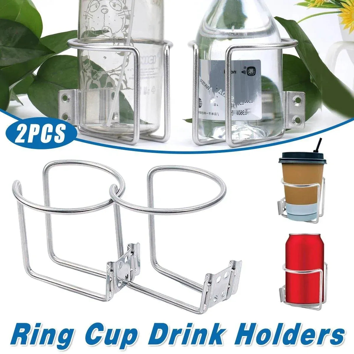 2pcs Car Cup Holder Drink Bottle Holder Universal Vehicle Mug Holder for Travel